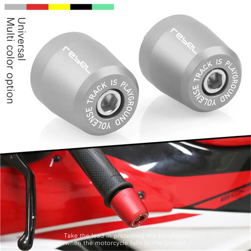 For REBEL CMX 300 500 CM300 CM500 Motorcycle Handle Bar End Handlebar Grips ends Cap Plug Slider Counterweight cover