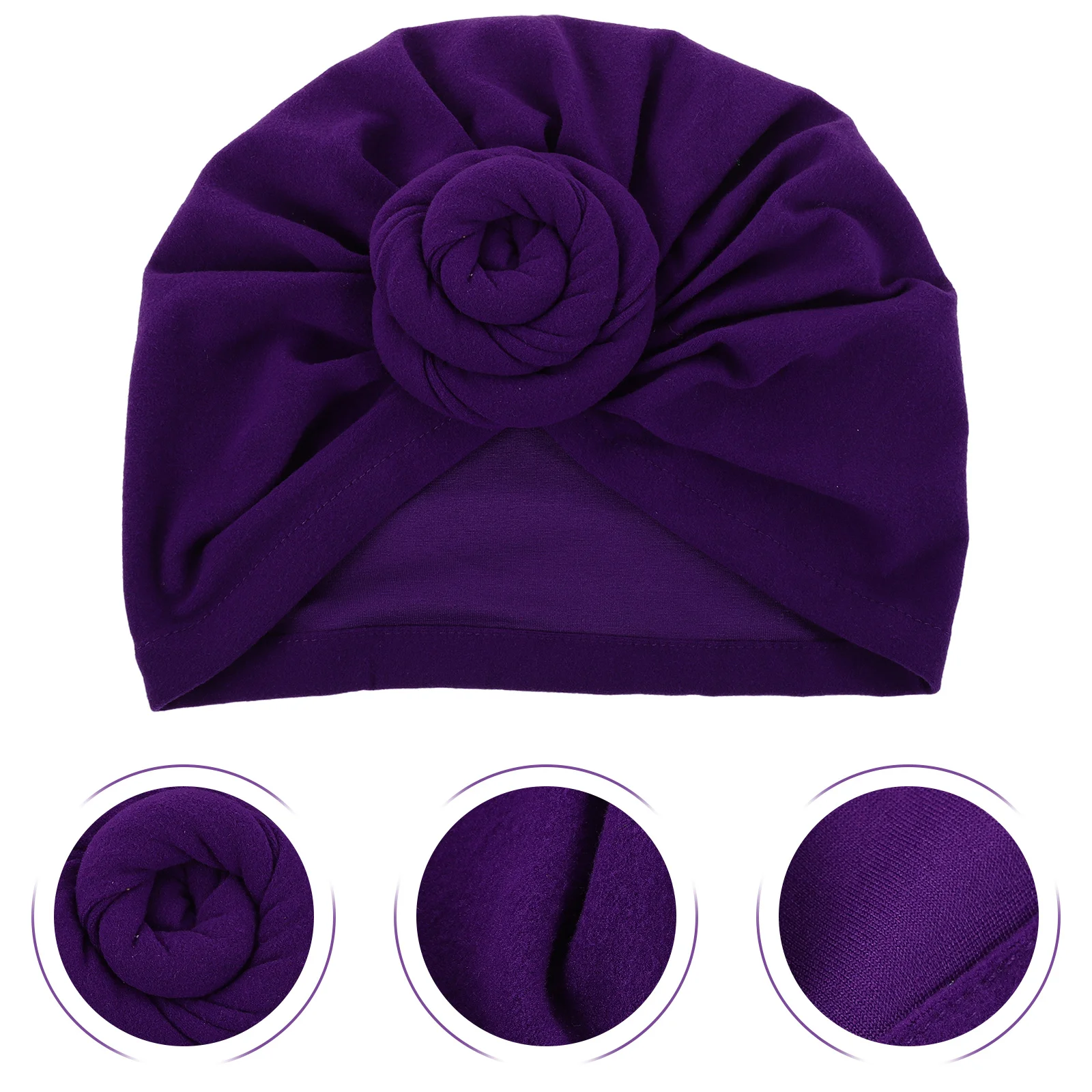 

Women'S Purple Soft Pre-Tied Stretchy African Pattern Headwrap For Daily Wear Turban Hats For Women African Headwraps Hair