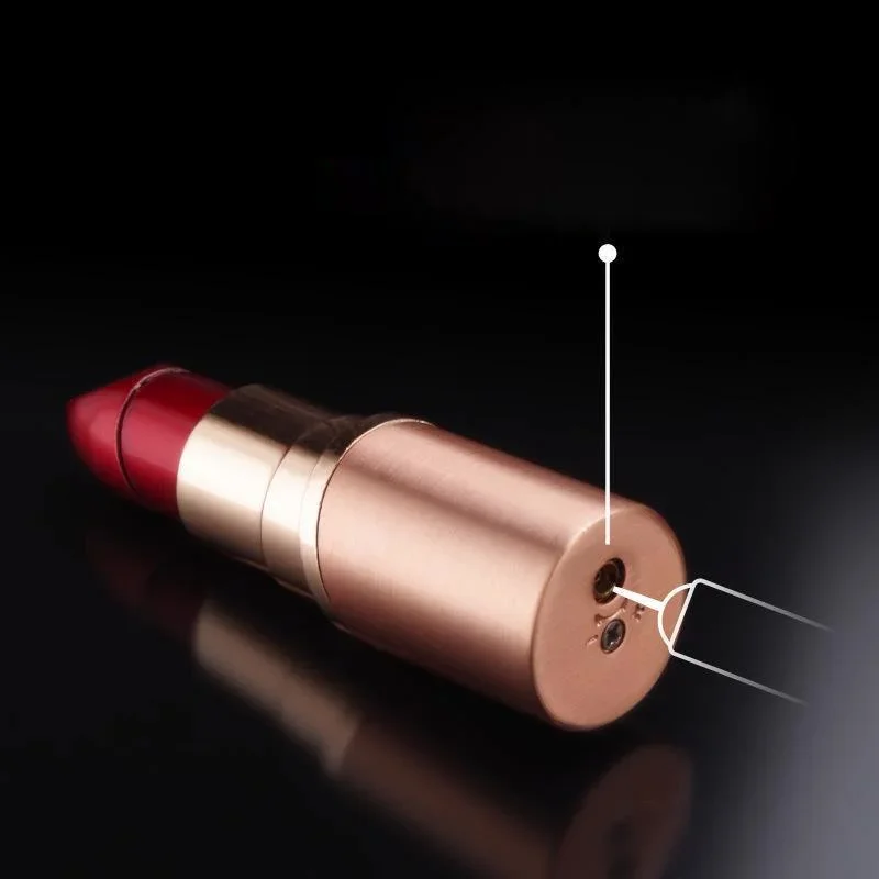 أحمر الشفاه شكل جميل ولاعة السجائر البيوتان لهب مفتوح الغاز الحرة النار أخف الصوان أخف سيدة التدخين هدية الكريسماس #4