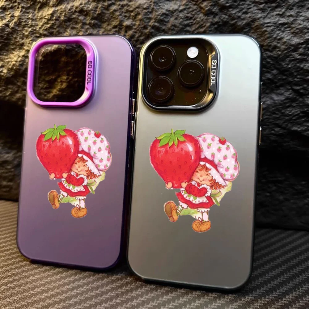 V-Vintages-S-StrawberryS-S-Shortcak Phone Case For iPhone16,15,14,13,12,11,Mini,Pro,MAX Candy Matte Shockproof Back Cover