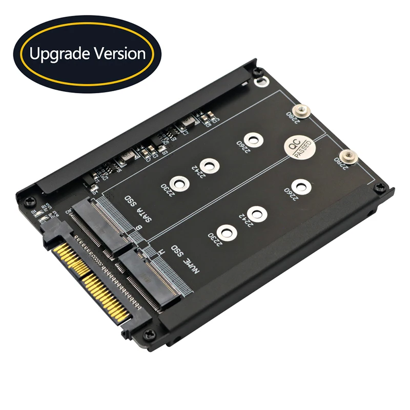 Metal Case M.2 para U.2 Adaptador SSD, Riser Board, Tomada de Gabinete, NVMe, M2, SATA, PCI-e, U2, SFF-8639, Conversor para PC, Computador