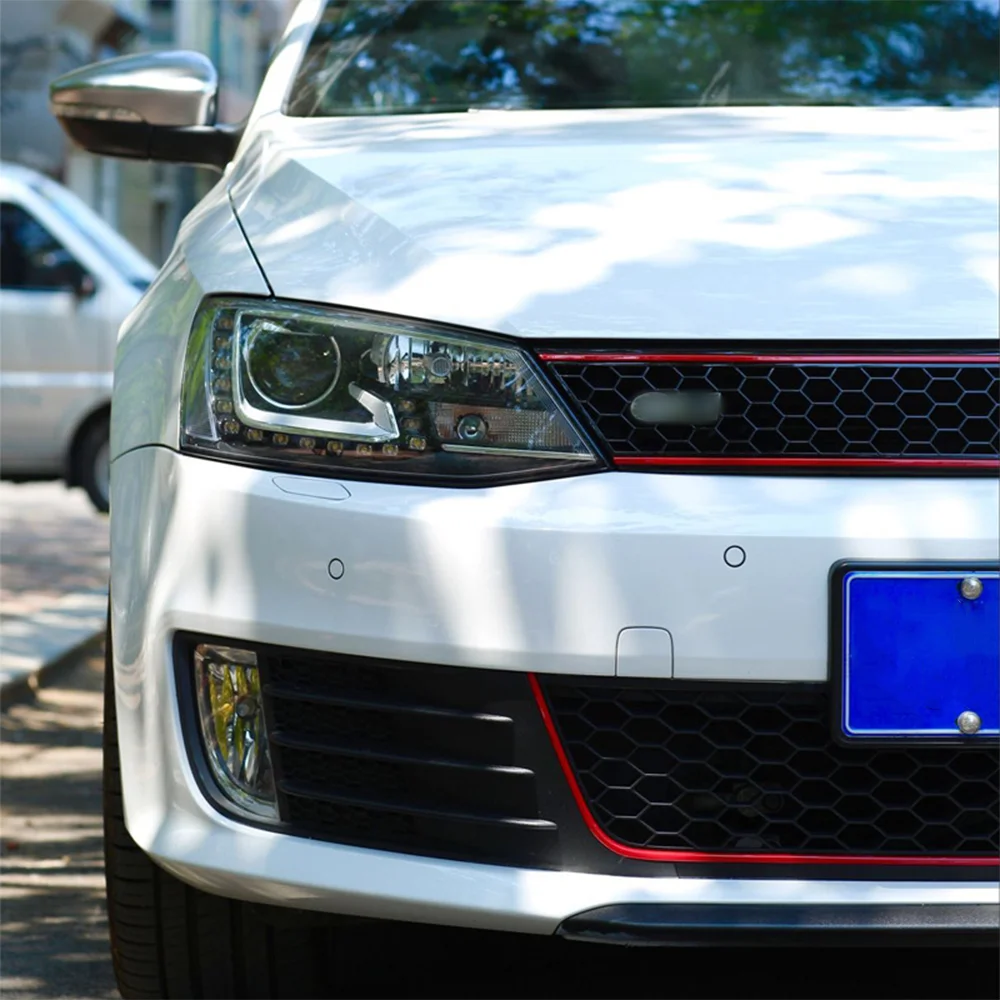 Honeycomb Mesh Front Grille For Volkswagen VW Jetta Mk6 2012 2013 2014 Front Bumper Upper Grille Hood Mesh Grill Replacement