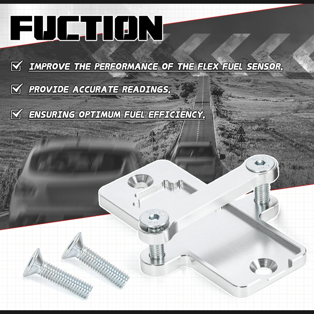 Flex Fuel Sensor Mount Bracket For GM Continental Style AC Delco 13577429 Billet 6061 57824279
