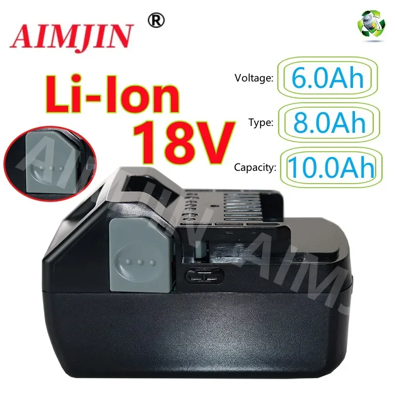 

18V 6.0Ah 8.0Ah 10.0Ah Li-Ion Replacement Battery For HITACHI BSL1820 BSL1840 BSL1850 BSL1860B BSL1830B