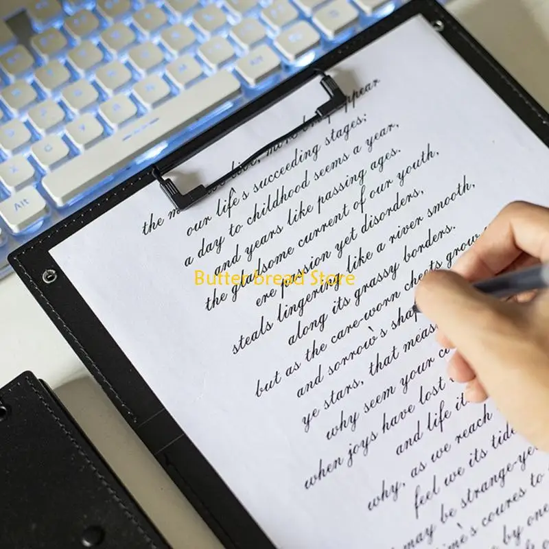 

W89C Folding Clipboard Pocket Writing Pad with Elastic Band Foldable Document Folder