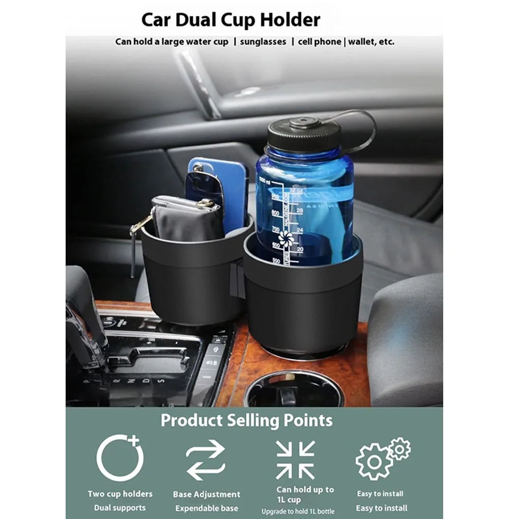 Water Cup Holder General Purpose Car Interior Trim Car Cup Holder Car Cup Holder Expander Dual Adapter