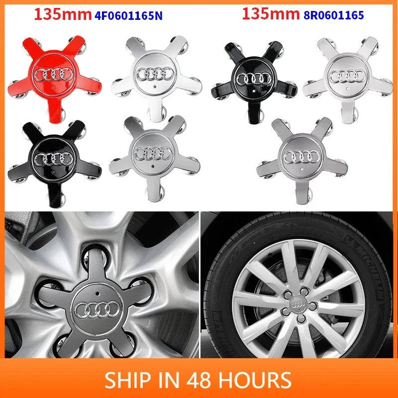 

4Pcs 135mm Car Hub Center Wheel Caps Emblem Badge 4F0601165N 8R0601165 For Audi Sline A1 A3 A4 A5 A6 A7 Q3 Q4 Q5 Q7 RS3 RS4 RS5