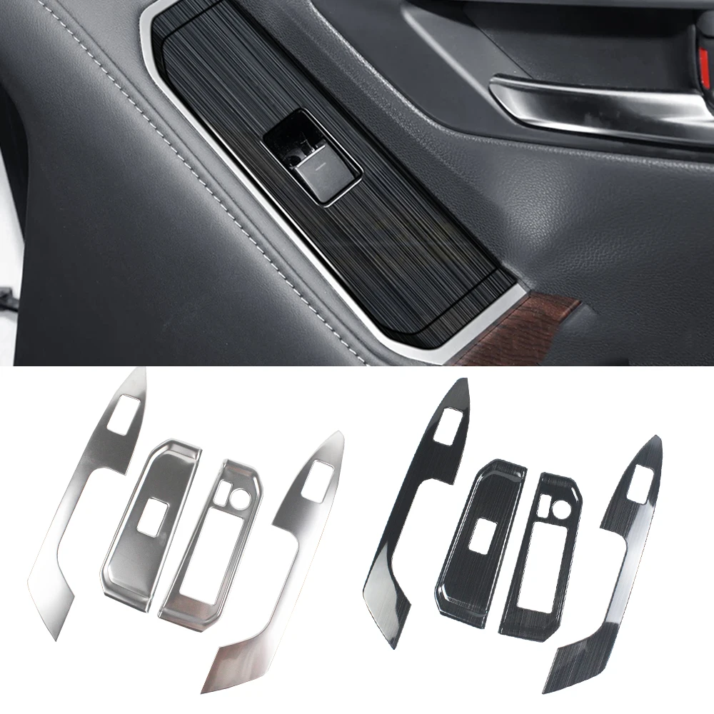 Land Cruiser 300 2022 2023 Silver/Black Interior Door Switch Panel Cover Trims For Toyota LC300  Accessories