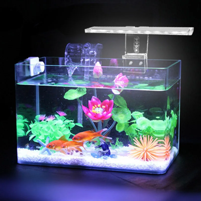 LED Fish Tank Aquarium Light Ultra Thin Aquatic Plants Landscape Acrylic Lamp for Planted Freshwater Fish Tank