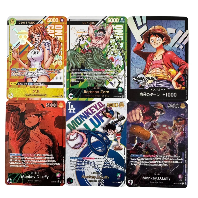 Tarjeta de Anime de una pieza OPCG Nami Monkey D Luffy Roronoa Zoro, juego de cartas Don Hobby, juego coleccionable, tarjetas de colección de Anime