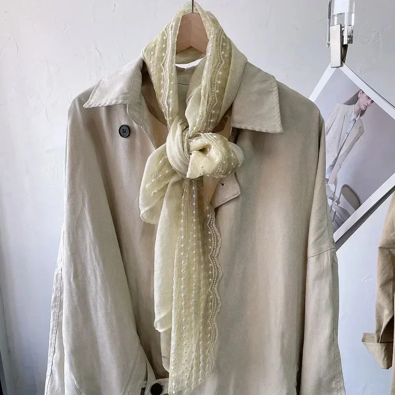 الكتاني الدانتيل القطن والكتان وشاح رقيق المرأة الشتاء شال الربيع والخريف النمط الأجنبي أزياء الحرير بلون #4