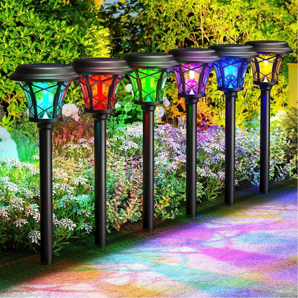 

Outdoor colored solar lights, courtyard floor mounted lights, decorative walkways, lawn terraces, super bright waterproof