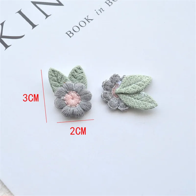 12Pcs/Lot Crochet Flower Applique For DIY Headdress Hair Clip Bow Decor Accessories Clothes Hat Shoes Sewing Patches