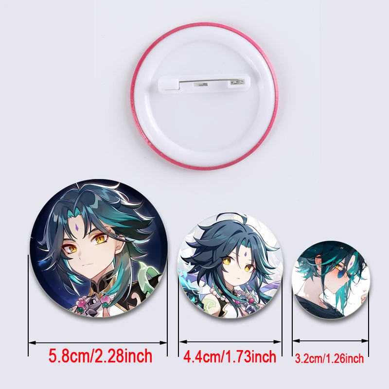 Genshin Impact Badge Xiao Cosplay Game Figure Brooches Handmade Exquisite Enamel Pins for Backpack Accessories Jewelry Gifts Hat