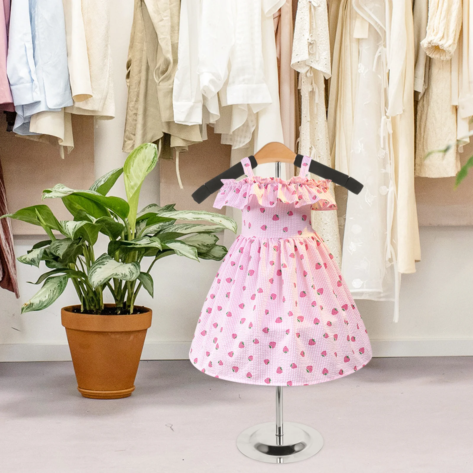 

Kids Clothes Hanger Strong Dress Display Clothes Display Rack Kids Dress Support Show