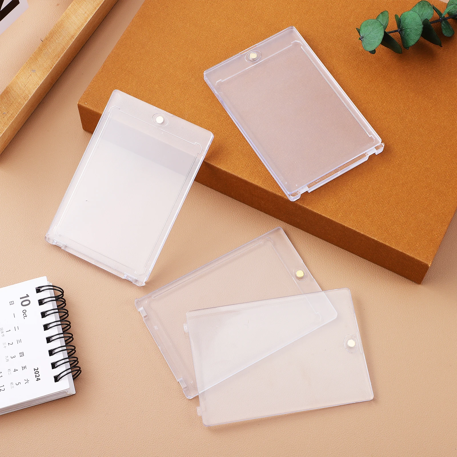 

18 Pcs Clear Magnetic Card Holders Hard Plastic Trading Anime Baseball Display Case Protectors Frames Memorabilia