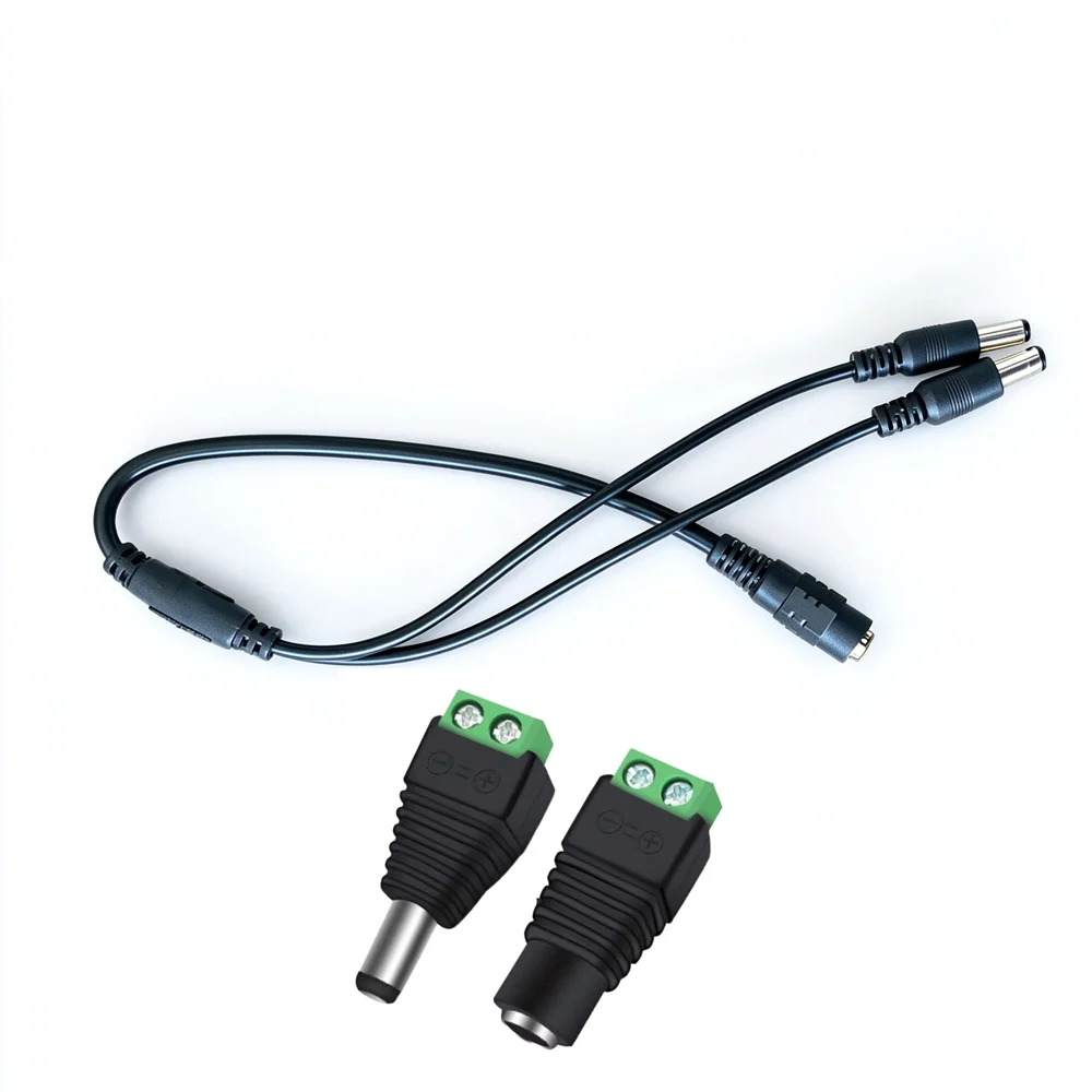 DC Power Charging Cable Splitter 5.5 x 2.1mm 1 in 2 4 8 Out Wire Power Splitter Cord With DC Connector For LED Light Camera