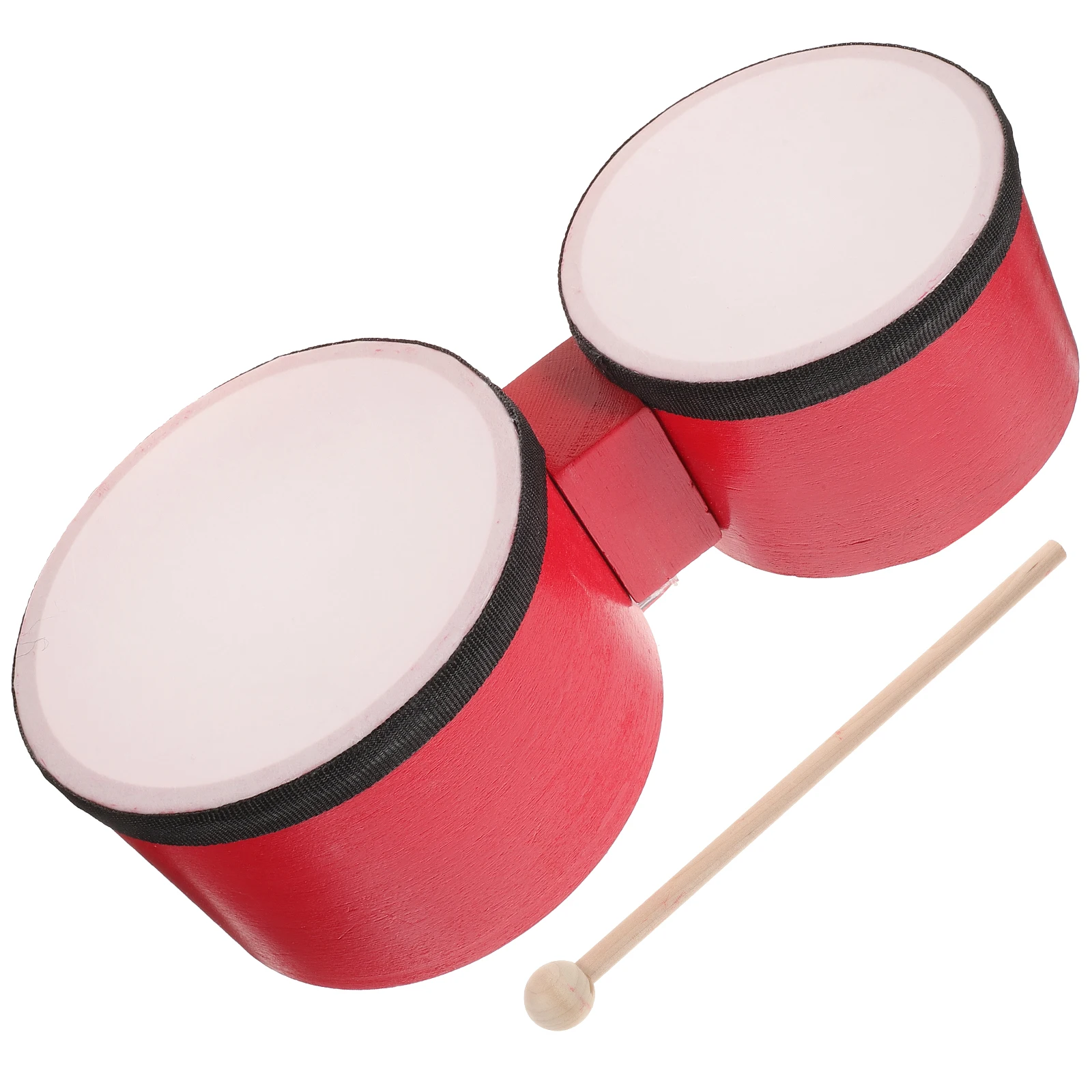 

1 set Children's Percussion Instrument 5 Inch 6 Inch Drums for Kids Red Toddler Musical Drum Set Lightweight Compact Safe