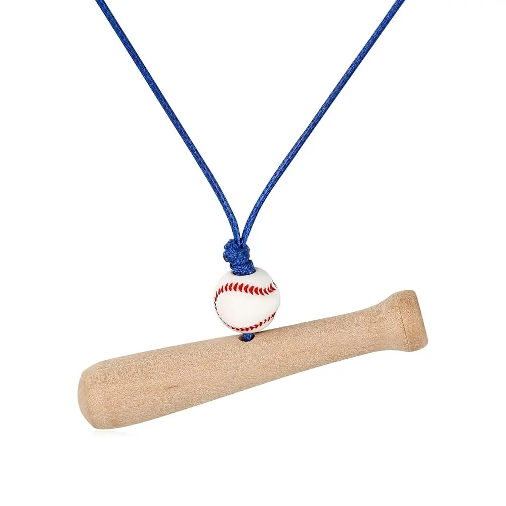 

Бейсбольное ожерелье для женщин, подарок для спортивной команды, черно-синий шнурок