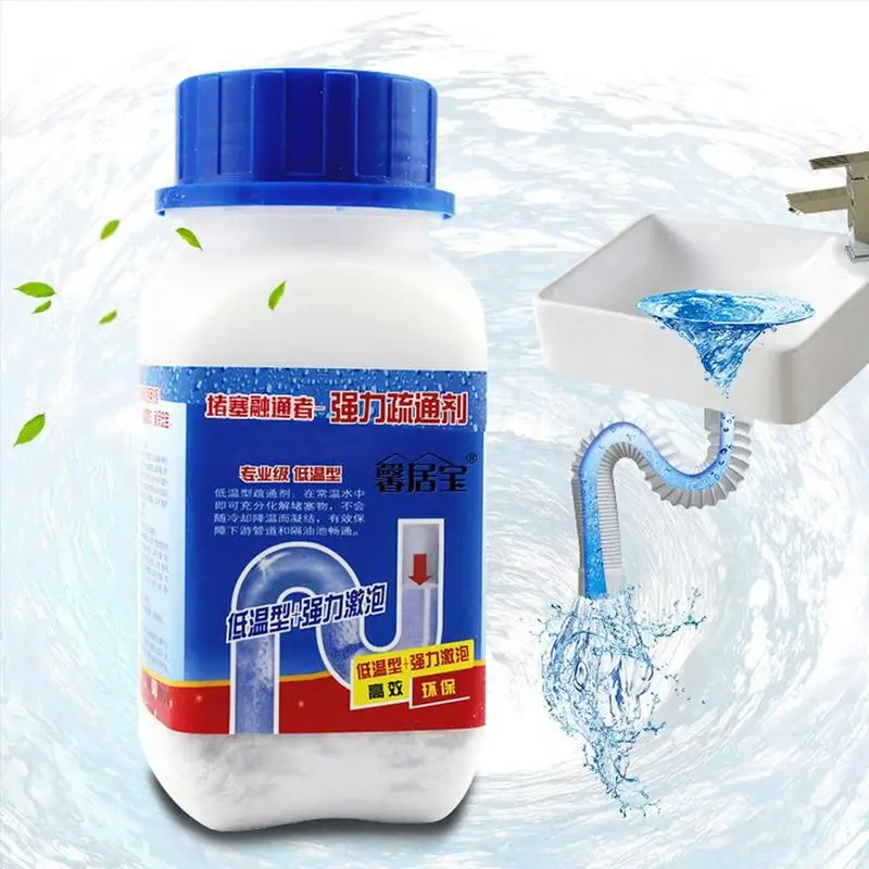 Big Bottle Powerful Pipe Dredging Agent Toilet Cleaner Sink Unblocker Kitchen Sewer Pipe Dredging Agent Drain Cleaner 268G