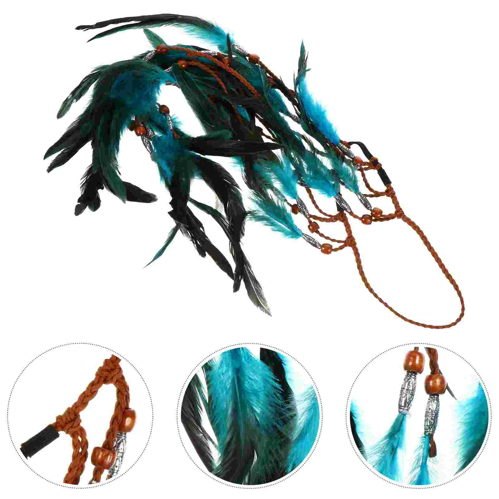 

Feather Headband Boho Decor Festival Women Hairband Bohemian Headdress Decorate Headpiece