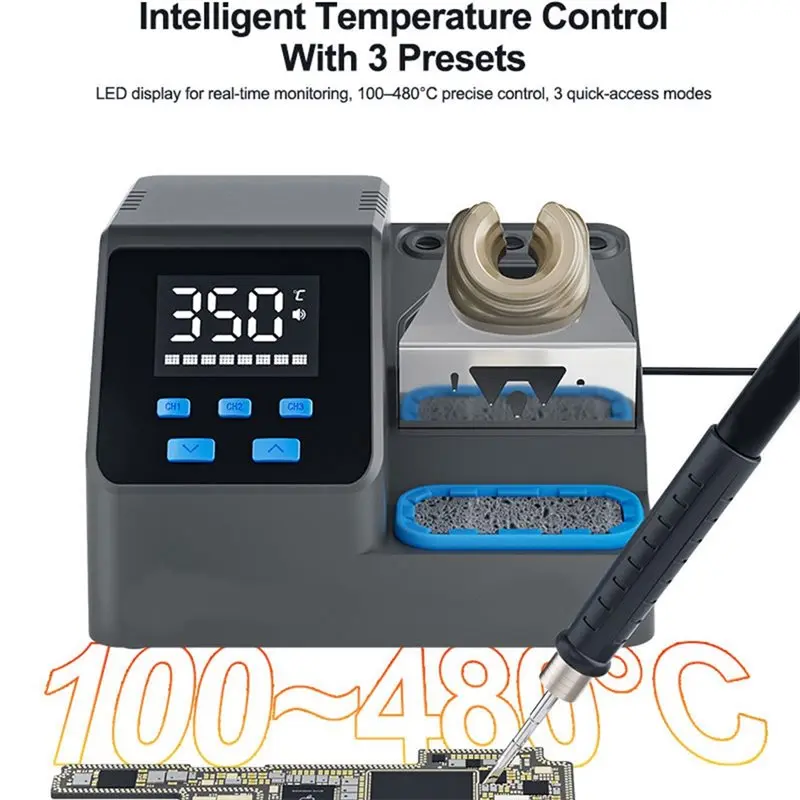 AT29-Smart Soldering Station With 3 Preheated Tips For 210 Series Intelligent Temperature Control US Plug