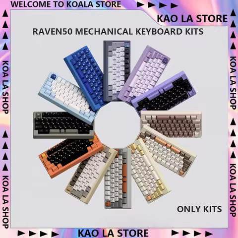 Raven50 Mechanical Keyboard Kits Single Key Slotting Gasket Custom Tri-Mode Wireless Keyboard Kit PC E-Sports Accessories Gifts