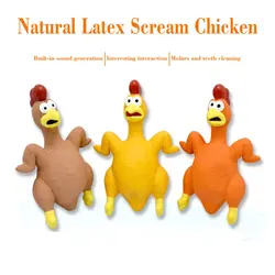 Durable Squeaker Dog Toy - Tough Chewy Chicken-Themed Plaything - Dental Health & Interactive Fun for Pets