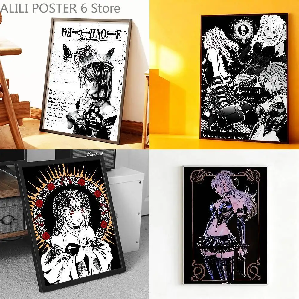 

D-Death N-Note Misa Cross Poster Prints Wall Art Painting Picture Gift Living Room Bar Restaurant Dec Sticker Large