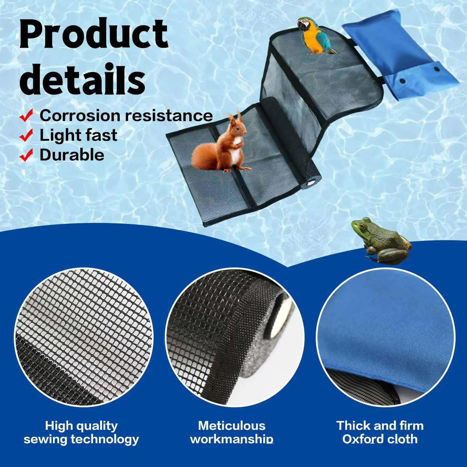 Pool Animal Escape Ramp Swimming Pools Floating Animals Rescue Tool Versatile Animal Saving Safety Net Pads Ladder for Lizards