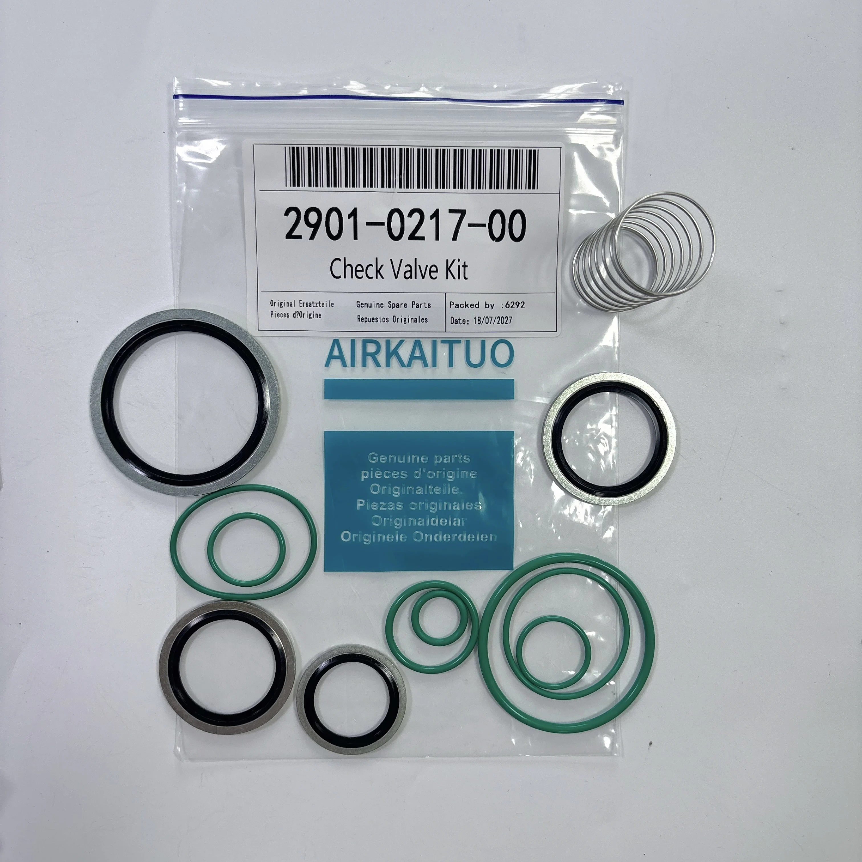 2901021700 Oil Stop Check Valve Kit （2901-0217-00） Screw Air Compressor Repair Service Kit