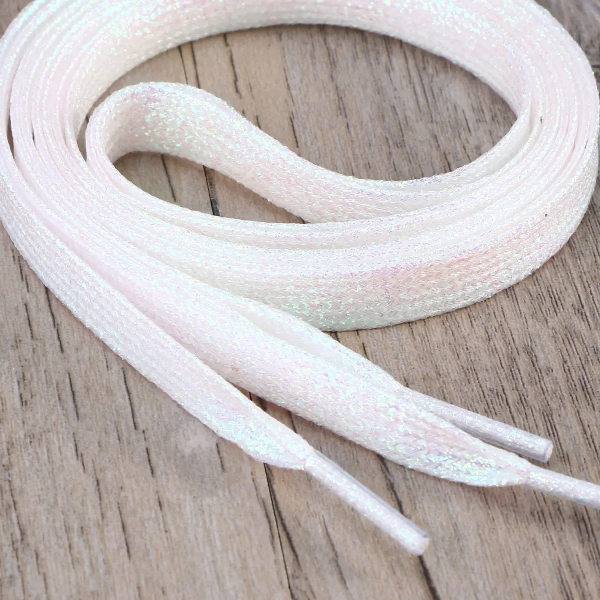 

Flat Glitter Colored Shoelaces 1.1m Durable Flat Shoe Laces for Sneakers Sports Shoes Canvas Suitable for DIY Use