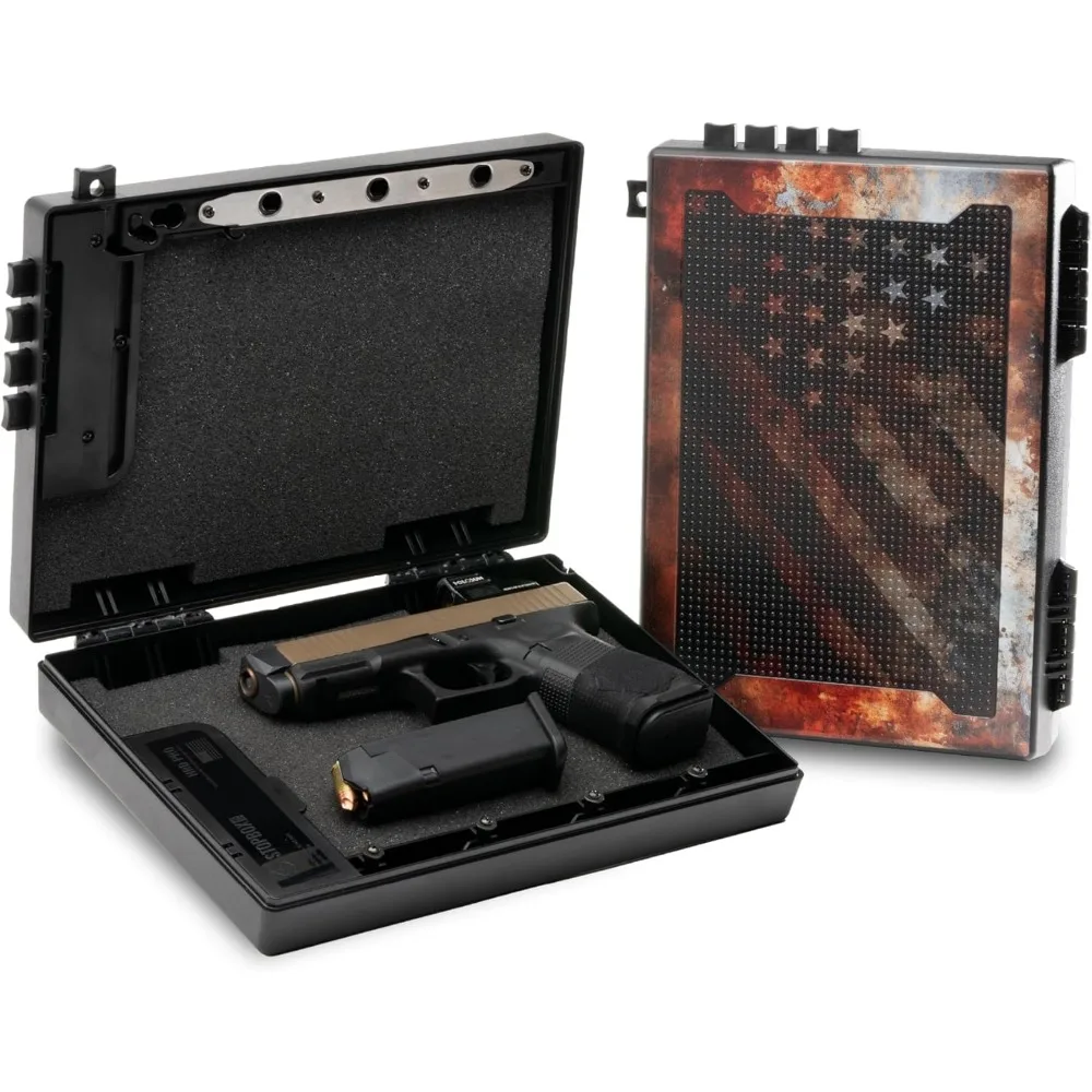 Alternatywa dla skrzynki na broń Stopbox - taktyczne przechowywanie pistoletu, przenośny futerał na broń z szybkim dostępem, skrzynka na broń z zamkiem zgodna z TSA do szybkiego dostępu.