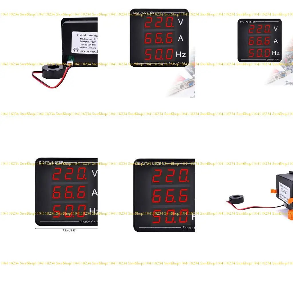 

P9FB & Current Frequency Meter Digital Display 50-500V 1-120A Quick Installs