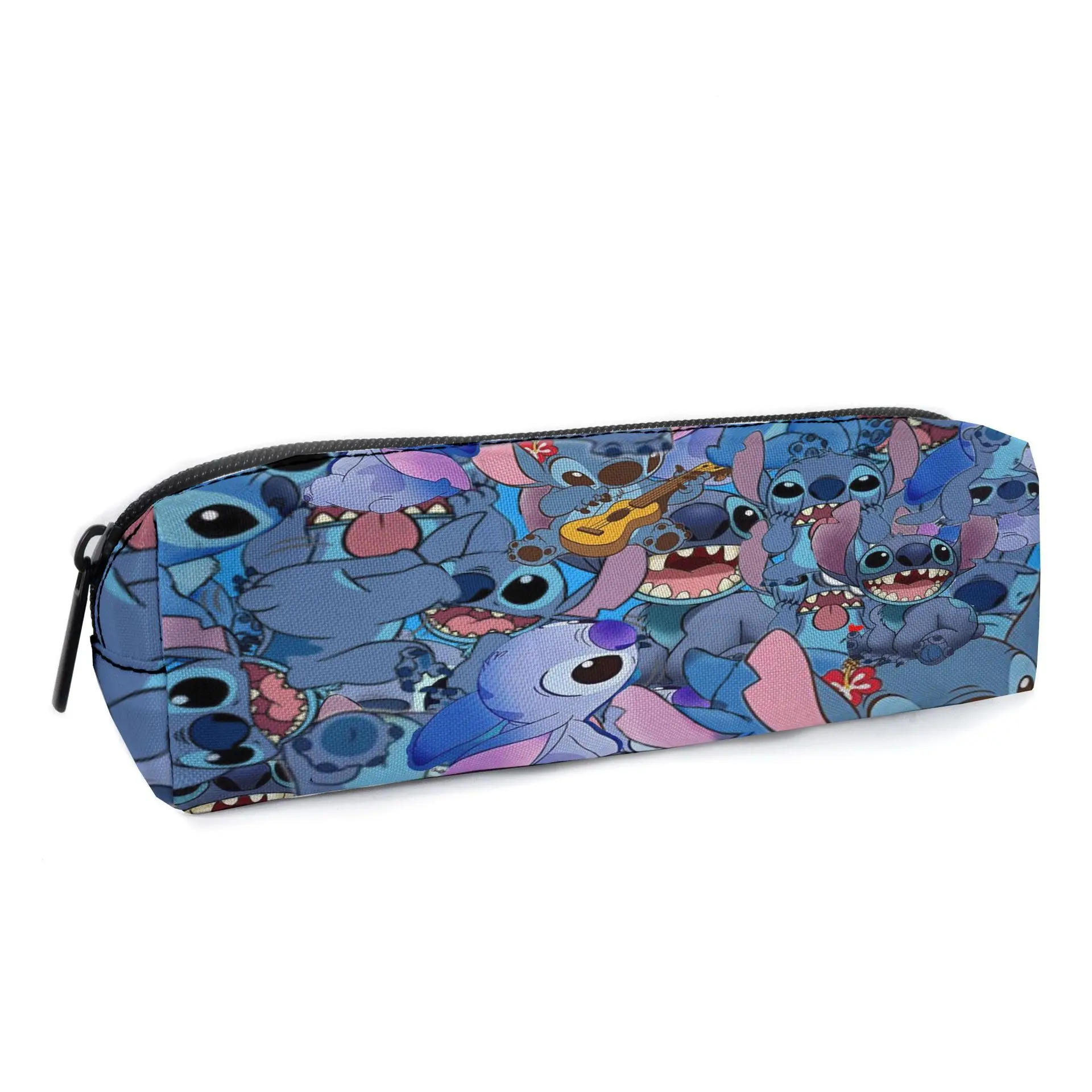 Disney Stitch Pencil Case Cartoon Figure Lilo & Stitch Pen Bag Students School Supplies Large Pen Eraser Ruler Storage Bag  gift