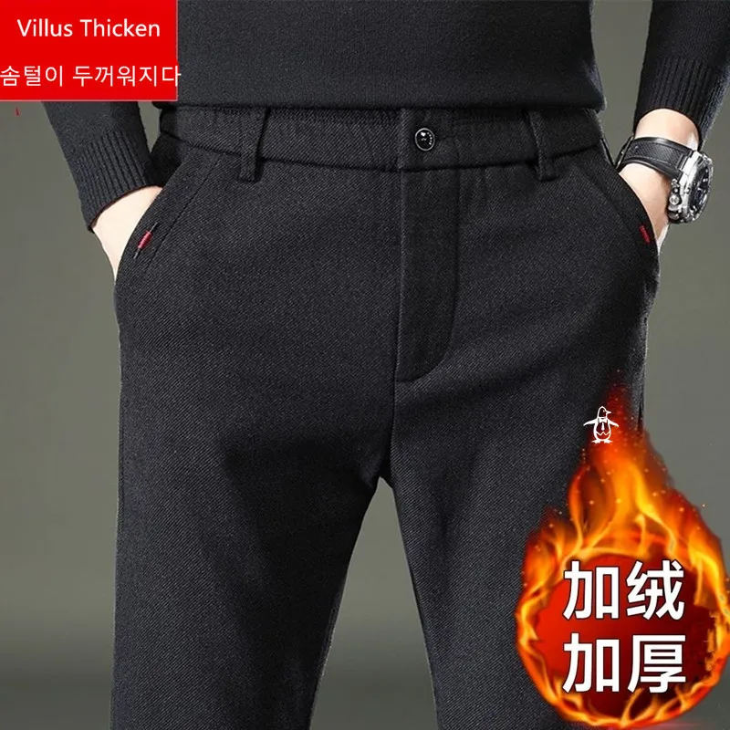 

Winter Golf Pants For Men's Thicken Villus Warm Golf Trousers Elasticity Golf Wear business Casual Sport Fashion Work Pant 골프웨어