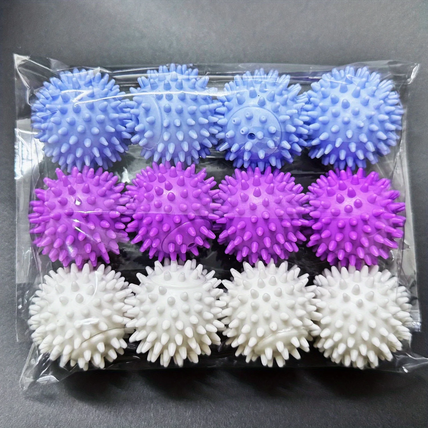 12Pcs Reusable Dryer Balls Soft Spike Laundry Balls, Anti-Winding Fabric Softener Dryer Balls, Reduce Wrinkles & Static for Clot