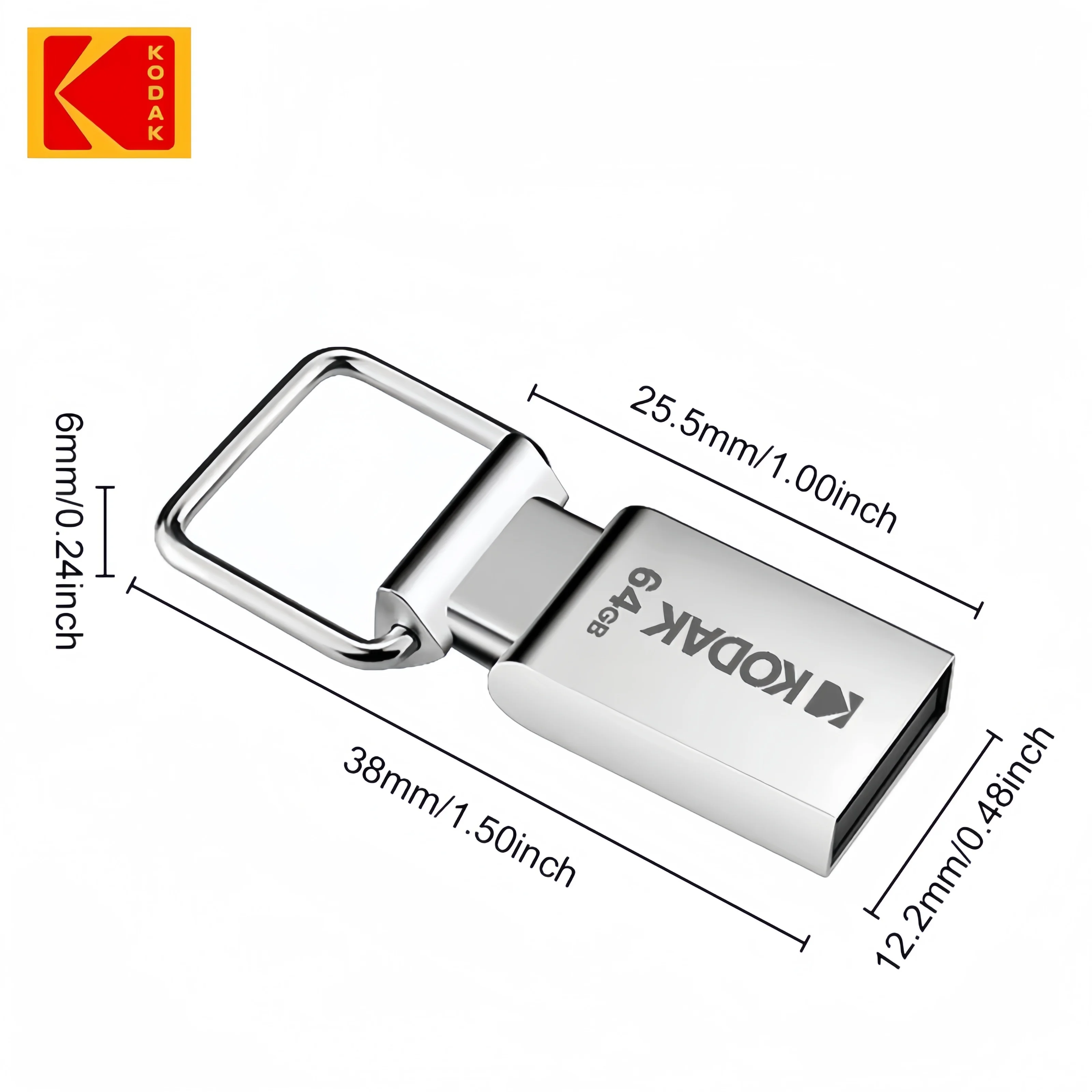 KODAK-Mini clé USB étanche avec porte-clés, clé USB K112, disque USB 2.0, 64 Go, 32 Go, 128 Go, PC MacPle, voiture