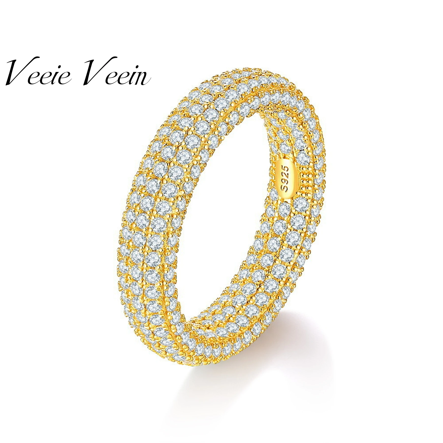 

Veeie Veein Роскошное брендовое новое кольцо из стерлингового серебра S925 с муассанитом Сертификат GRA Легкое роскошное кольцо в стиле хип-хоп Женские ювелирные изделия