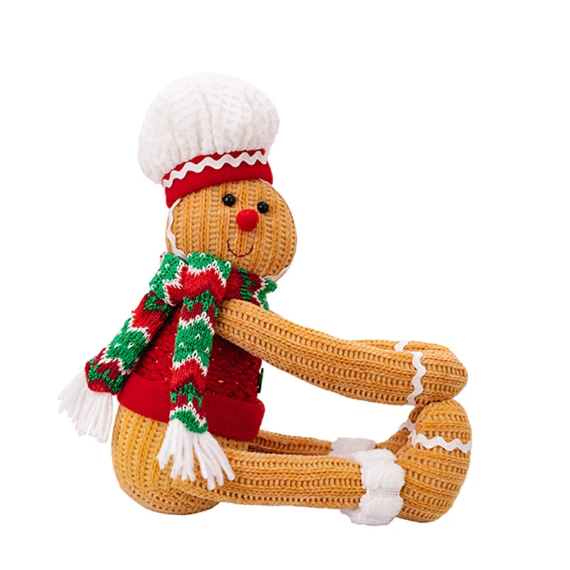 

Gingerbread Man Christmas Tree Top Decoration Christmas Plush Filling Gingerbread Man Hug Decoration Christmas Tree (Red)