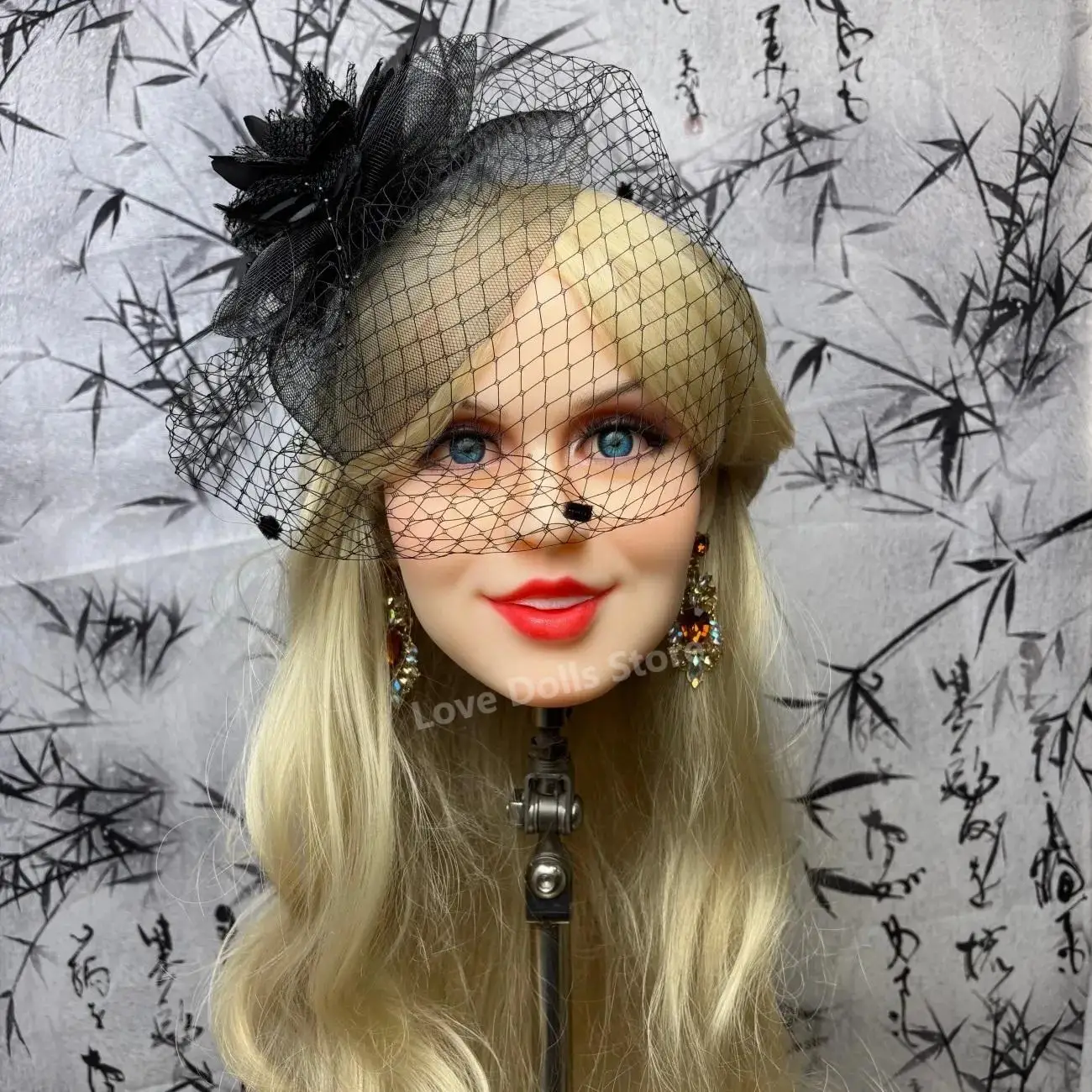 

【Wonali】TPE Dummy Big Head Model W-28, M16 Screw Interface Open Mouth With Wig Pupils Oral Cavity-1330