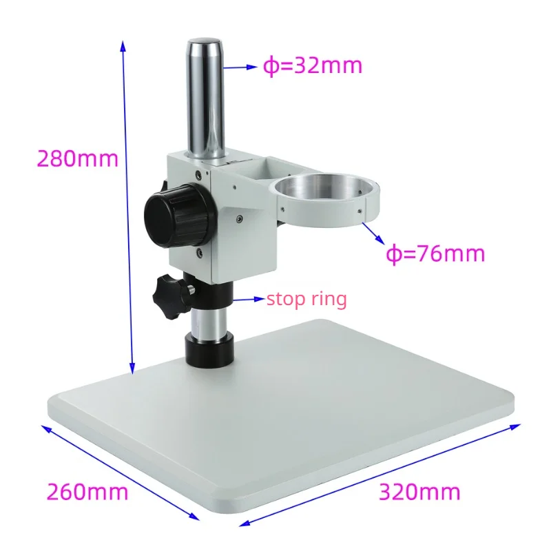 Microscope Base Accessories Focusing Holder Adjustable Rotatable Bracket Stand Column for Binocular Trinocular Stereo Microscope