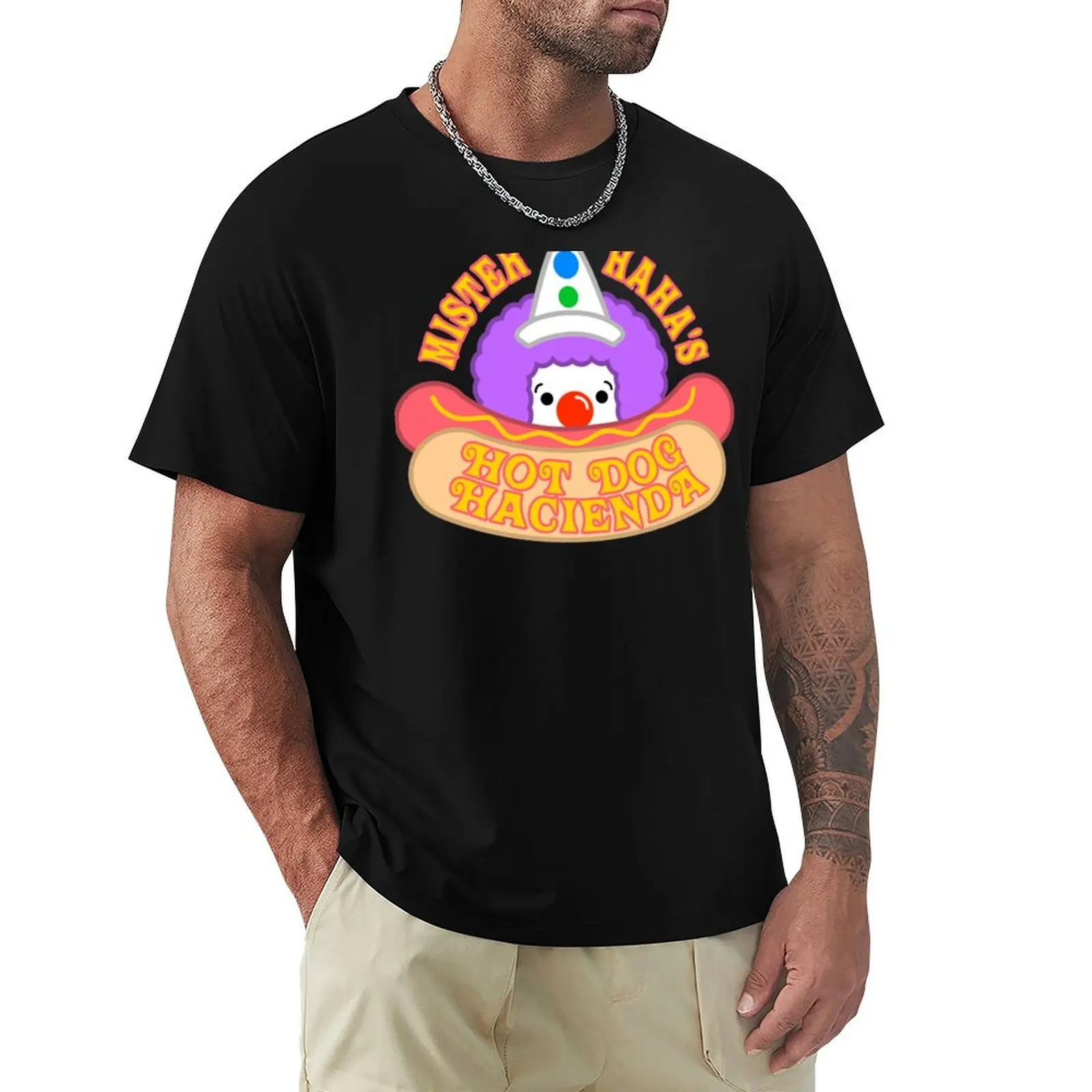 Mr. HaHa&x27;s Hot Dog Hacienda Classic T-Shirt Modern Print Casual T-Shirt