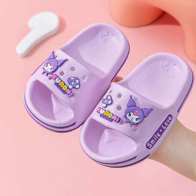 Sanrio Boys girls Slippers Soft Hello Kitty Cinnamoroll Platform Non-Slip Comfortable Flip Flops Outdoor Beach Sandals Gift