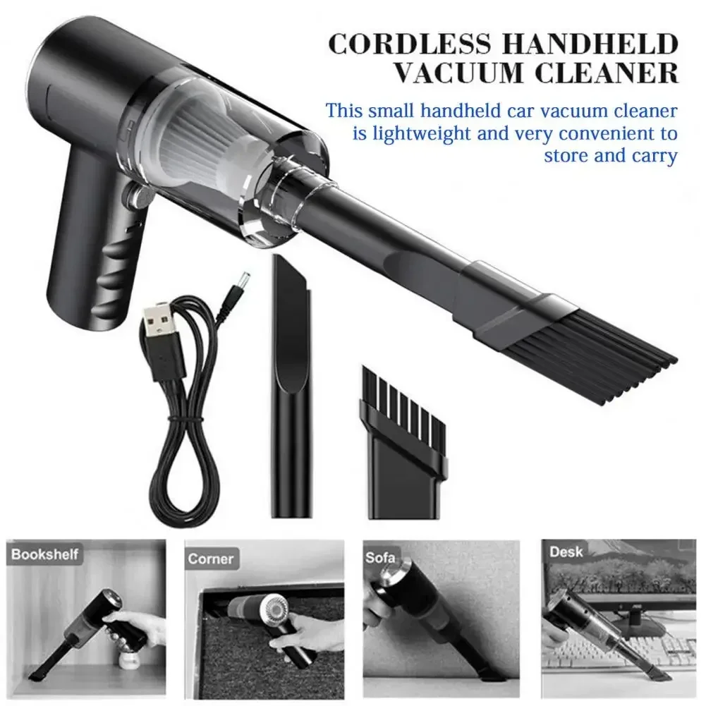 Car Vacuum Cleaner Powerful Cleaning Machine Handheld Car Vacuum Rechargeable Wireless Cleaner For Car Home Pet Hair