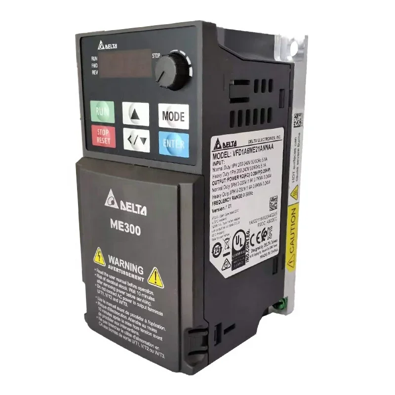 Delta ME300 series AC drive single-phase 115V230V 0.1 to 2.2KW inverter three-phase 460V 0.4 to 7.5kw variable frequency drive