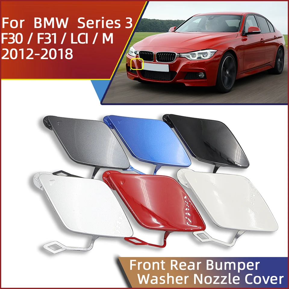 Front Bumper Towing Hook Eye Cover Lid For BMW Series 3 F30 / F31 / LCI / M-Sport 2012-2018 #51117293116 51118067961 51117396837