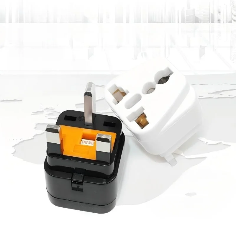 1pc Global to UK Travel Plug Adapter With Fuse, 2/3 pins to 3 Pins UK Travel Plug, For America, Germany, Australia Appliances