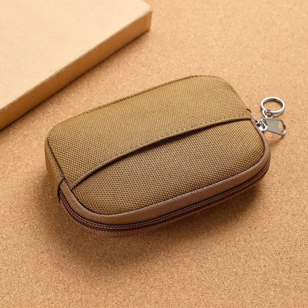 

Practical Portable Coin Purse Card Holder Korean Style Men Wallet Lightweight Zipper Pouch Mini Earphone Storage Bag Travel