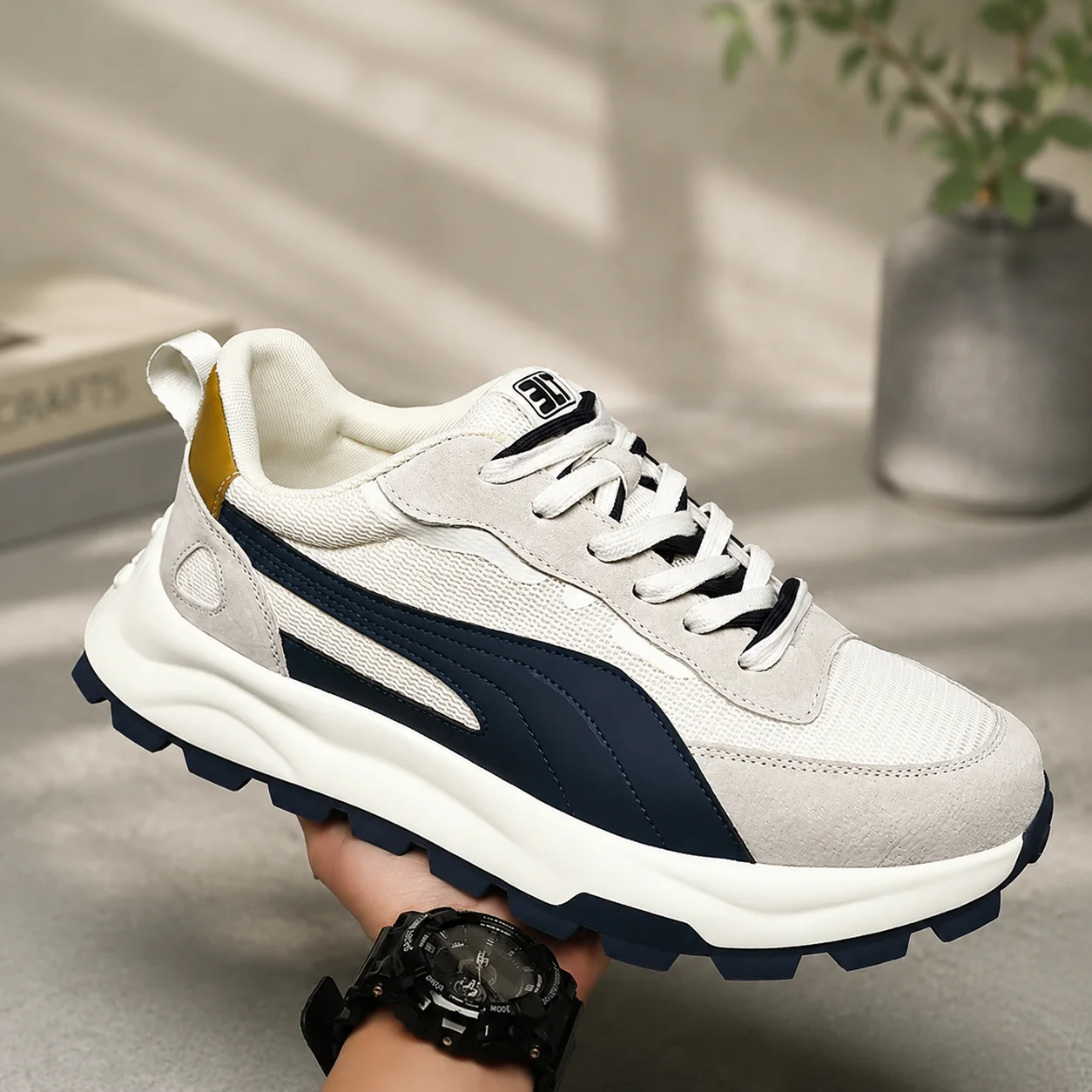 Men's Extra Wide Large‑Size Casual Shoes, Fashion Minimalist Lightweight Footwear, Wide‑Fit Trendy Skate Shoes for Outdoor Daily